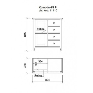Komoda 4/1 11110 UNIS-N - 2