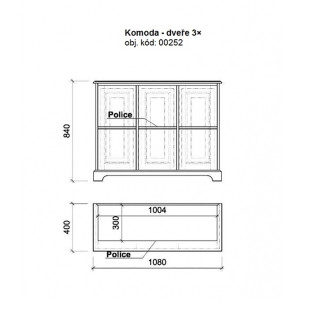 Komoda z masivu 00252 UNIS-N - 4