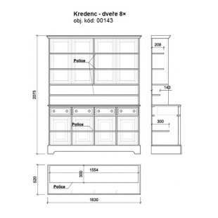 Kredenc masiv 00143 UNIS-N - 3