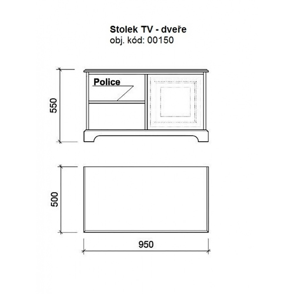 Televizní stolek 00105 UNIS-N - 3