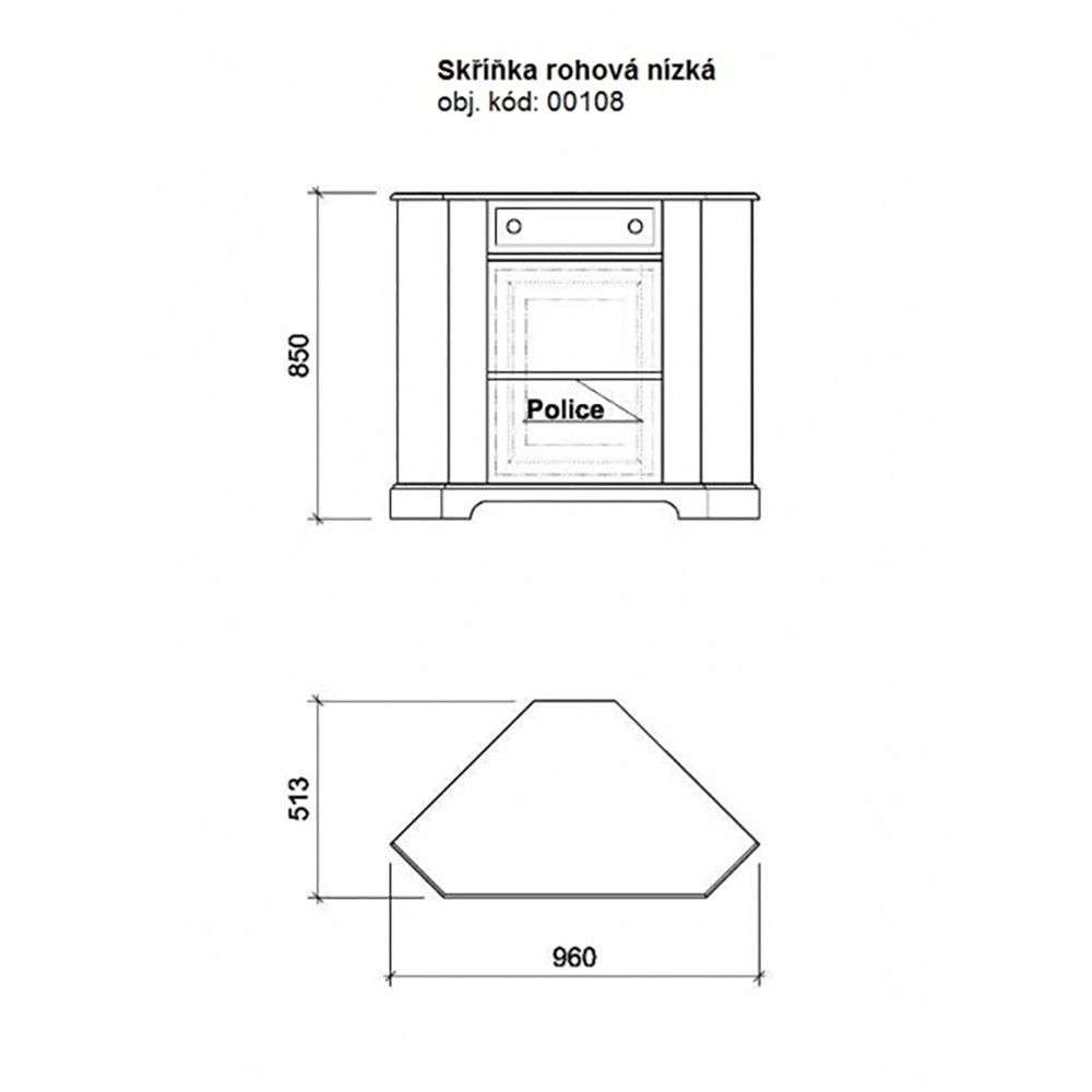 Rohová skříňka 00108 UNIS-N - 2