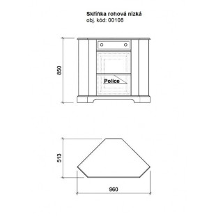 Rohová skříňka 00108 UNIS-N - 2
