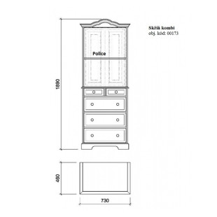 Skříň masiv 00173 UNIS-N - 2