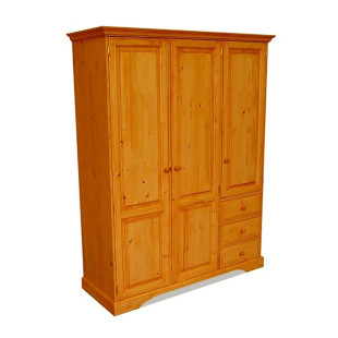Šatník z masivu je jednou z našich největších šatních skříní. Šatník s velkým počtem úložného prostoru je ošetřen přírodním ekologickým voskem OsmoColor