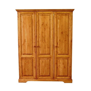 Šatník masiv je největší šatní skříní, kterou si u nás můžete objednat. Trojdílný šatník nabízí možnost uložení takového množství věcí, až tomu nebudete věřit