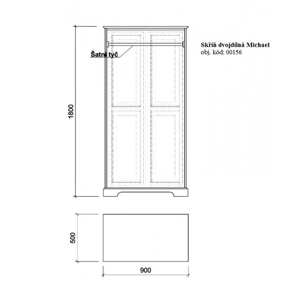 Šatní skříň Michael 00156 UNIS-N - 2