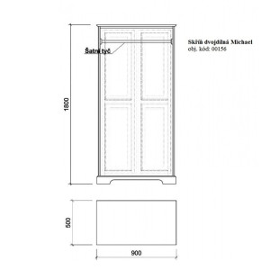 Šatní skříň Michael 00156 UNIS-N - 2