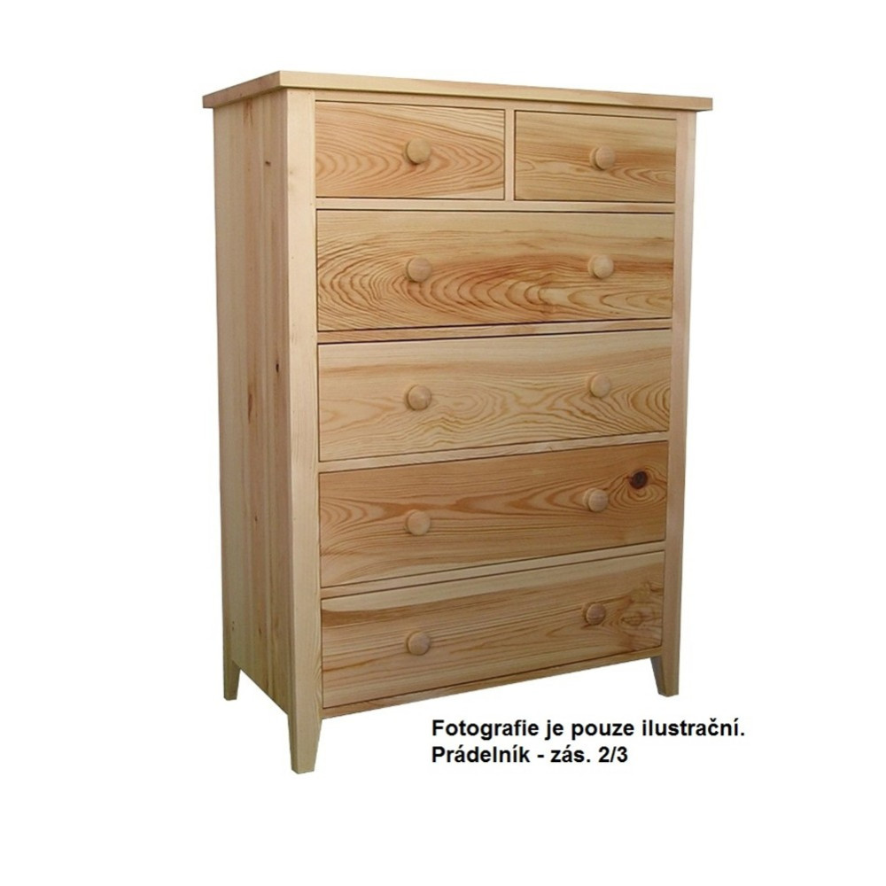 Prádelník - zásuvkový 2/3 masiv 11228 UNIS-N - 1